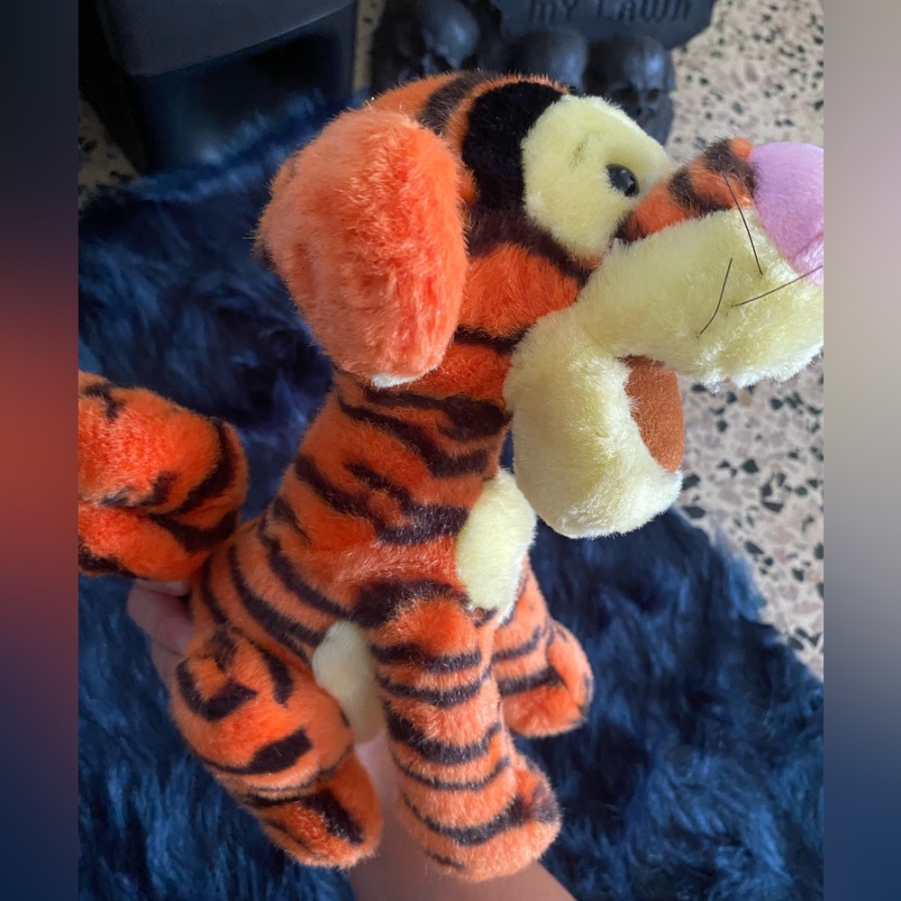 Disney Orange and Black Striped Plush Toy